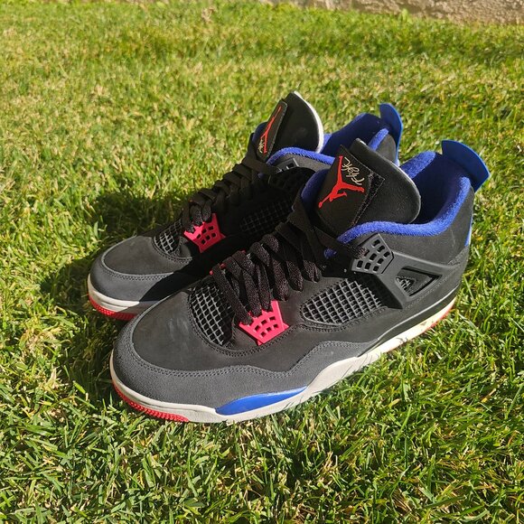 Air Jordan 4 Retro “Rare Air” Black Red Blue – Men’s Size 13 - Picture 2 of 9